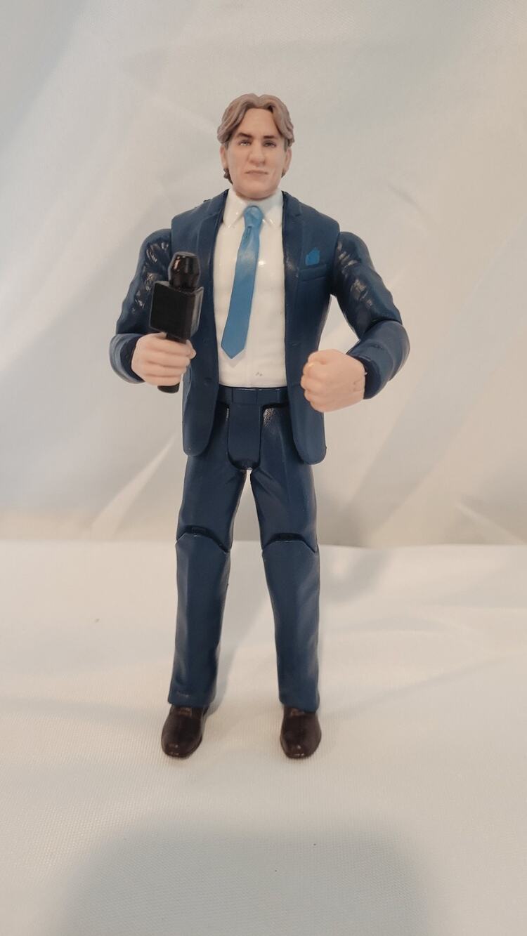 WWE Mattel Commissioner William Regal Basic Action Figure Blue Suit w/ Mic